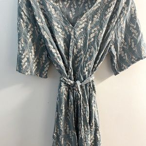 GREEN EMERY ROSE PLUS SIZE WRAP DRESS